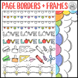 Back to School Page Borders and Frames Clipart