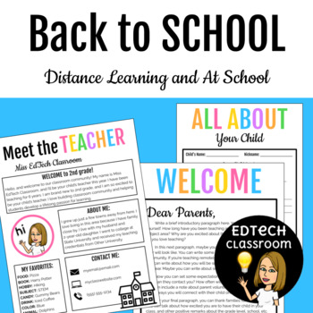 Preview of Back to School Parent and Family Welcome Letters | Meet the Teacher