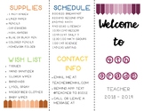 Back to School Brochure | Editable | Parent Contact | Meet