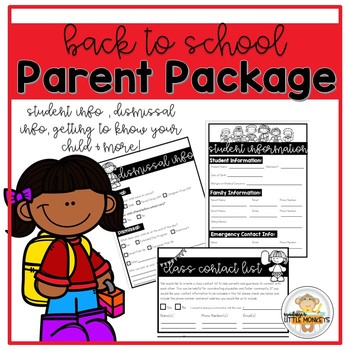 Back to School Parent Handouts