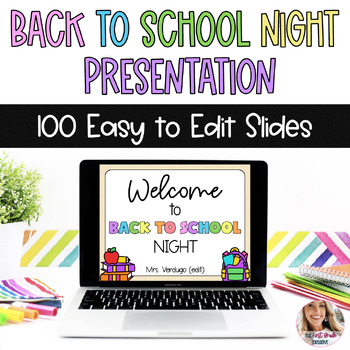 Preview of Back to School Parent Night Editable Presentation Slides | Meet the Teacher