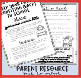 Back to School | Parent Resource | Social Story | Visual Schedule