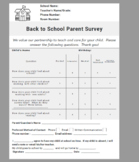 Back to School Parent Survey