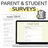 Back to School Parent Survey & Student Survey | Digital & 