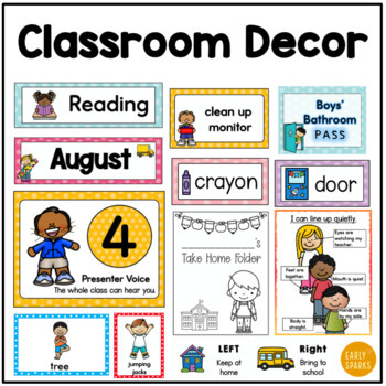 Back to School Pastel Polka Dot Theme Classroom Decor and Management Bundle