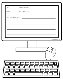 Pen Pal Letter Writing Template Pack for the School Year by First Grade ...