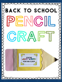 Back to School Pencil Craft