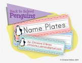 Back to School Penguins - Name Plates