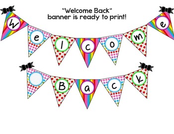 Back to School Pennant Banners - School Theme | TpT