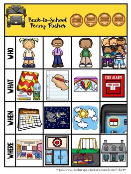 Preview of Back-to-School Penny Pusher:  Listening Comprehension Stories