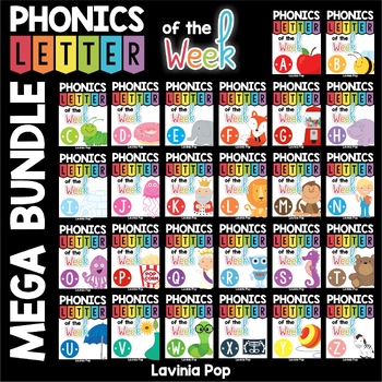 Preview of Back to School Phonics Alphabet Letter of the Week MEGA BUNDLE