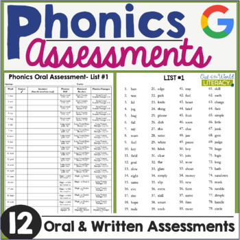 Preview of Phonics and Spelling Assessment