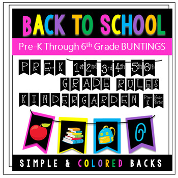 Back to School Photo Op Buntings by Happy Days in First Grade | TpT