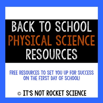 Preview of Back to School Physical Science Syllabus Resources