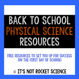 Back to School Physical Science Syllabus Resources