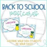 Pineapple Editable Back to School Postcards to Students
