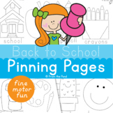 Back to School Pokey Pin Page Activities