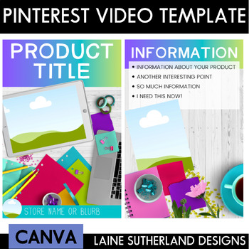 Preview of Back to School Pinterest Canva Template