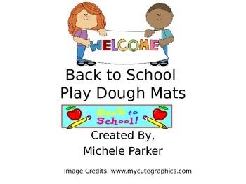 Back to School Play Dough/Play-Doh/Playdough Mats