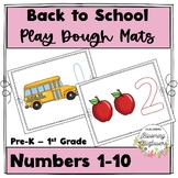 Back to School PlayDough Mats for Learning to Count Number