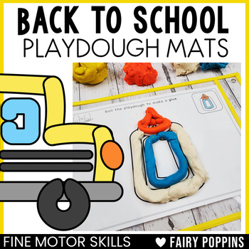 Editable Name Playdough Mats Back to School Activity