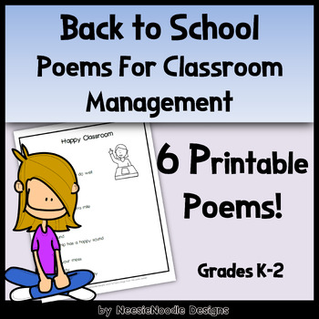 Preview of Back to School Poems for Primary Classroom Management -- Teaching With Poetry