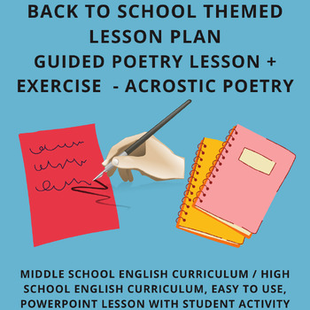 Preview of Back to School Poetry Middle School English Lesson / High School English Lesson