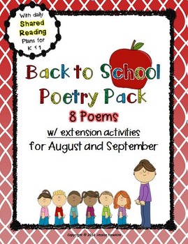 Preview of Back to School Poetry Pack ~ w/ daily Shared Reading Plans {Common Core Aligned}