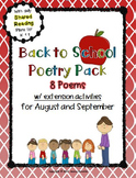 Back to School Poetry Pack ~ w/ daily Shared Reading Plans