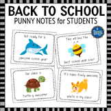Back to School Positive Notes for Students
