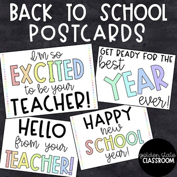 Preview of FREEBIE Back to School Postcard  |  Distance Learning