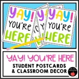 Back to School Postcards or Door Decoration: Yay! You're Here