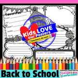 Back to School Activity Poster : Doodle Style Writing Orga