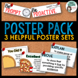 Back to School Poster Bundle - Effort Rubric, Test Terms, 