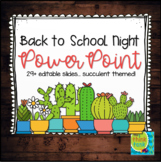 Back to School PowerPoint - Succulents Themed