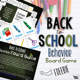 Back to School Behavior Board Game