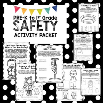 Preview of Back to School- Pre-k, Kinder, 1st Safety and Social Emotional Packet  