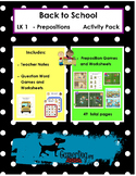 Back to School - Preposition / Question Word Activity Pack