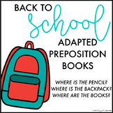 Back to School Prepositions Adapted Books