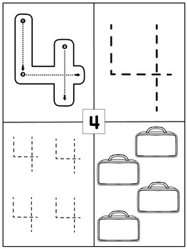 Preschool Numbers and Letters Trace and Color by Dana's Wonderland