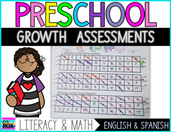 Preview of Back to School Preschool Literacy & Math Growth Assessments