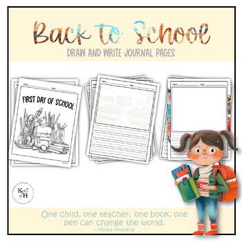 Preview of Back to School Primary Journal Writing Pages | Blank Draw and Write Pages