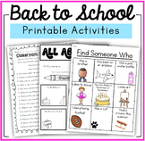 Back to School Printable Activities! Classroom Community Building