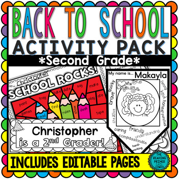 Back to School Printable Activity Pack for Second Grade by The Primary ...