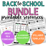 Back to School Printable Resource Bundle | Middle School |