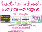 Back to School Welcome Signs Free Download