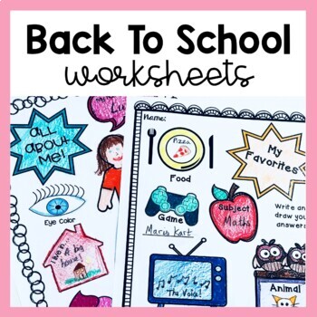 Preview of Back To School Worksheets - First Day Of School Writing Activity