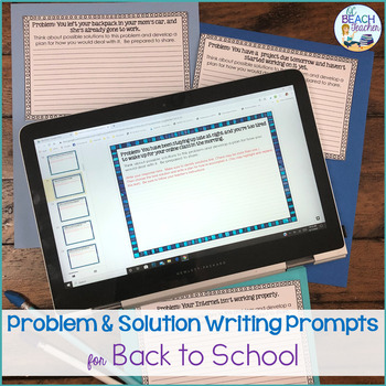 Preview of Back to School Problem-Solving Writing Prompts - Bell Ringers- Exit Slips