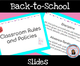 Back to School Procedural and Expectations Classroom Manag
