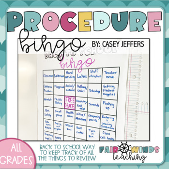 Preview of Back to School Procedures or Rules BINGO (Editable - multiple templates)